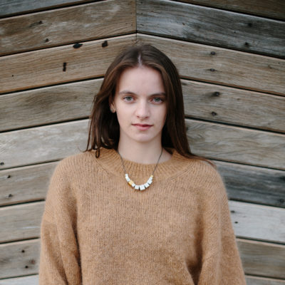 silver cube necklace