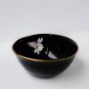 Black porcelain cereal bowl Lily