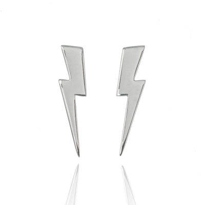 Sterling-recycled-silver-eco-friendly-large-ligtning-bolt-earrings