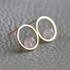 GEOM 9ct Gold & Rose Quartz Hoop Earrings