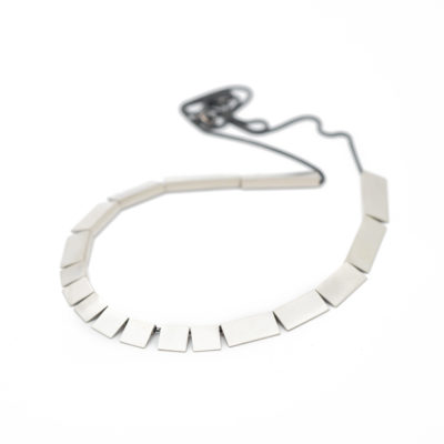 Silver continuous squares necklace