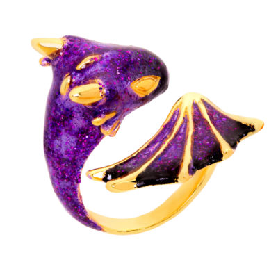 Gold Amethyst Dragon Ring