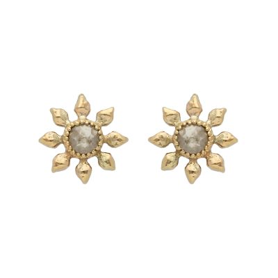 Natalie Perry Jewellery, Diamond Flower Earrings