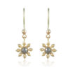 Natalie Perry Jewellery, Diamond Flower Hook Earrings