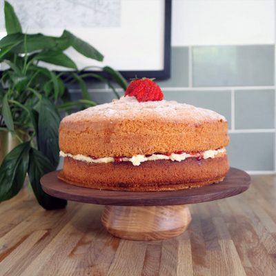 wooden cake stand