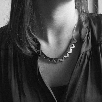 Silver zigzag necklace