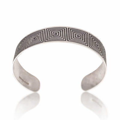 Silver Optical Cuff oxidised