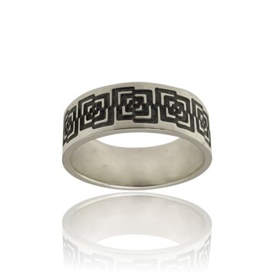 Unisex-Geometric-Design-Ring-front