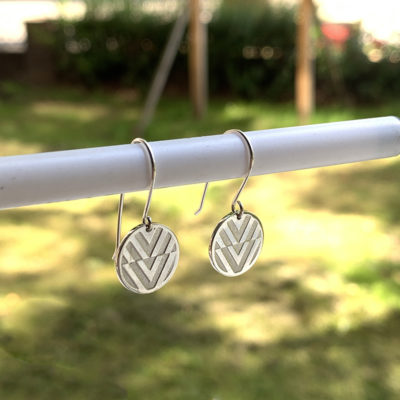 hook earrings discs modern