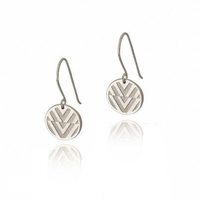 hook earrings discs modern