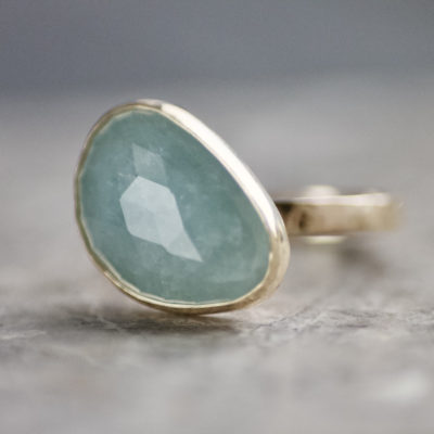 Aquamarine Gold Ring