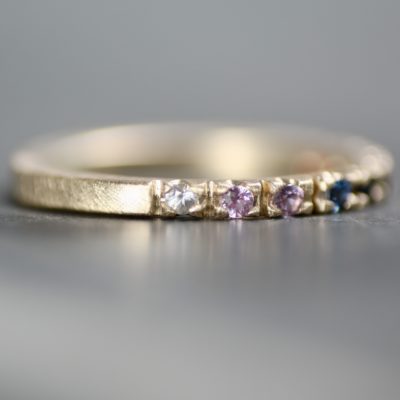 Rainbow sapphire ring