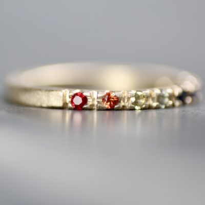 Rainbow sapphire ring