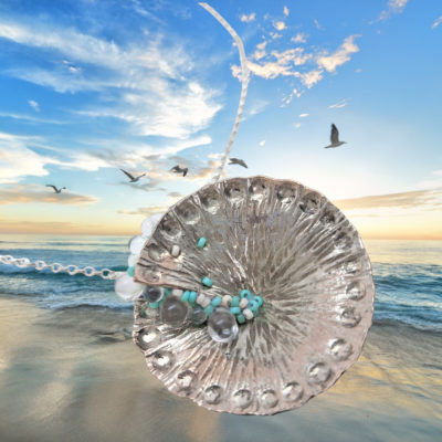 silver shell necklace - handmade jewellery