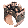 Rose Gold Ruthenium Castle Ring