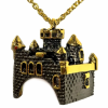 Gold Ruthenium Castle Necklace