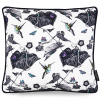 Hummingbird Hand Embroidered Cushion - Lilac