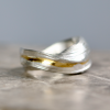 Mitsuro Hikime Silver and Gold Keum Boo Ring - UK Ring Size P