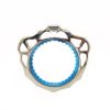 Blue topaz ring with nano ceramic center