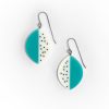 Large Teal Tangerine Drop Earrings