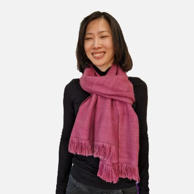 Garnet Silk and Camel Down Stole