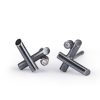 Oxidised Silver Crisscross Stud Earrings